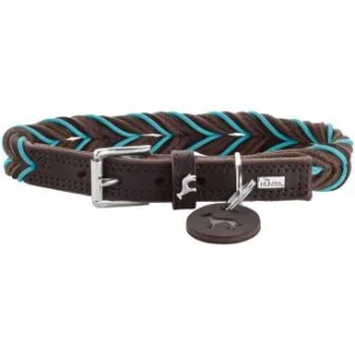 Hunter Halsband Solid Education Cord blau/ türkis/ braun 45 cm
