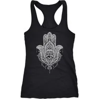 Neverless Tanktop Damen Tank-Top Hamsa Fatimas Hand Mandala Boho Bohamian Ethno Tribal