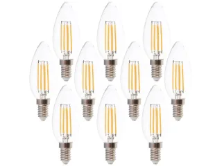 V-TAC LED-Filament-Lampe VT-1986-N, E14, EEK: F, 4W, 400lm, 3000K, 10 Stück