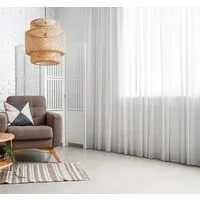 GARDINESTAN JUNG CFO GmbH Gardine Gardinen Weiß Leinenoptik Halbtransparent mit Kräuselband Bleiband, Store