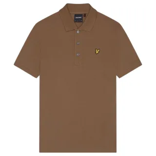Lyle & Scott Branded Chest Logo Wild Nettle Brown Poloshirt