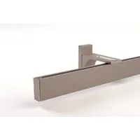 Deco-Raum Gardinenstange Innenlauf eckig, 1-läufig, kürzbar, Wunschmaßlänge, Wandträger, Geschraubt, Metall