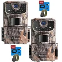 Usogood Wildkamera 2K 36MP Wildkamera Ohne WLAN, Wildtierkamera 850nm IR LEDs (Außenbereich, für die Tierbeobachtung Heim Sicherheit, mit Bewegungsmelder Nachtsicht Wildkamera Testsieger Jagd 0,2s Auslöser, 2-tlg., 120° Erfassungswinkel Infrarot Nach
