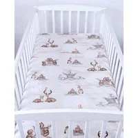 BabyLux Spannbettlaken SPANNBETTLAKEN 70x140 Spannbetttuch Baumwolle Kinder Baby Babybett, 133. Waldtiere 70x140 cm