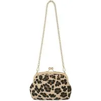COLLEZIONE ALESSANDRO Umhängetasche Leo Purse, aus echtem Wildleder mit Leo Druck