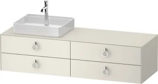 Duravit White Tulip Konsolenwaschtischunterbau wandhängend Nordic Weiß Seidenmatt 1600x550x408 mm -  WT4995L39390010