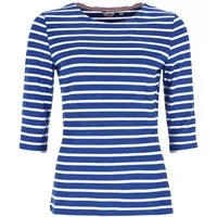 modAS 3/4-Arm-Shirt Damen 25902 Bretonisches Shirt Streifen - Gestreiftes Rundhalsshirt Maritimer Ringellook, Streifenshirt Baumwolle (ca. 225 g/m), Rundhals