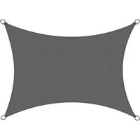 Sol Royal Sonnensegel Sonnensegel rechteckig Wasserdicht 2x3m SolVision PS9, Anthrazit, Terrasse Sonnensegel Balkon Segeltuch UV Sonnenschutz Garten