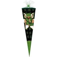 Nestler Schultüte NINJA GRÜN, Zuckertüte 85cm (zum Schulanfang / Einschulung)