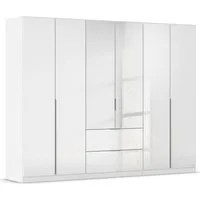 OTTO home Drehtürenschrank Kleiderschrank Kleiderschränke Schrank Garderobe AGORDO mit Glasfront (in zwei Griff-Farben, Breiten 91-360 cm) mit Außenschubkästen, in 7 Breiten und 2 Höhen MADE IN GERMANY