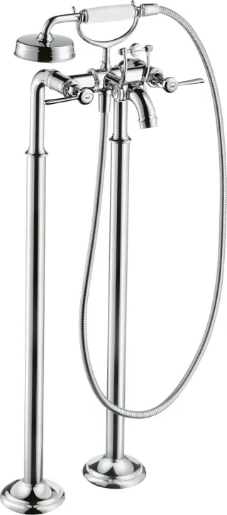 Hansgrohe Zweigriff Wannenarmatur Axor Montreux Fertigset Hebelgriff chrom Bodenmontage, 16553000 ,  16553000