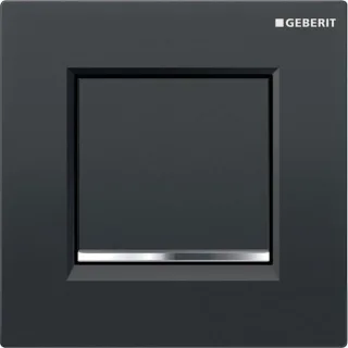 Geberit Urinalsteuerung, pneumatisch, Betätigungsplatte Typ 30 schwarz/glanzchrom/schwarz, 116017KM1 116017KM1