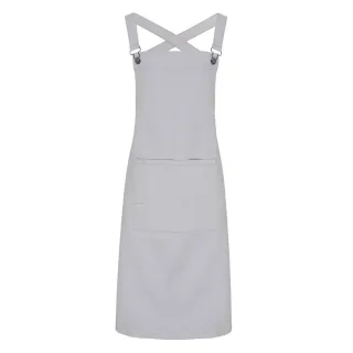 Premier - Herren/Damen Unisex Latzschürze "Barista" (Silber)