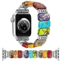 Wigento Smartwatch-Armband Für Apple Watch 49mm 46mm 45mm 44mm Keramik Armband Imperial Bunt, Verstellbar, angenehmer Tragekomfort