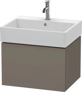 Duravit L-Cube Waschtischunterbau wandhängend Flanell Grau Seidenmatt 584x459x394 mm - LC617509090 LC617509090