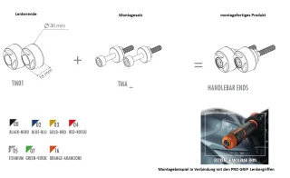 Lenkerenden ValterMoto "EXTREME" für Aprilia RSV 1000 Bj. 1998-2008 Aluminium