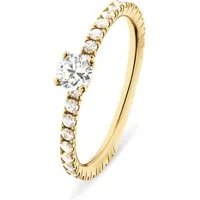 CHRIST Fingerring CHRIST Damen-Damenring 375er Gelbgold 24 Zirkonia, Zirkonia