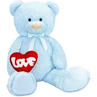 BRUBAKER Kuscheltier XXL Teddybär 100 cm groß mit Love Herz (1-St), großer Teddy Bär, Stofftier Plüschtier Liebe