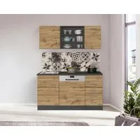 KOCHSTATION Pantryküche KS-Mali, Breite 150 cm, mit E-Geräten