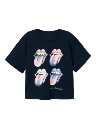 NAME IT - NKFNARINA ROLLINGSTONES SS TOP NOOS UNV dark sapphire - Gr. - 122/128