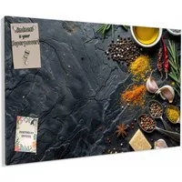 Primedeco Memoboard Metall Küche Zutaten – beschreibbar & magnetisch, (Inklusive Stift, Magnete und Montagematerial, 1-tlg., 9 verschiedene Größen), Magnetisch und Beschreibbar