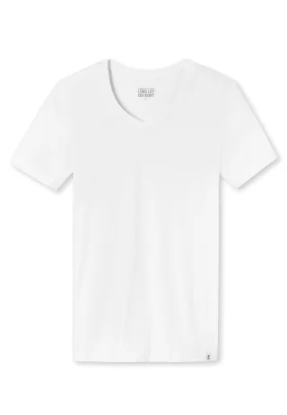 SCHIESSER - T-shirt V-Ausschnitt weiss - Gr. - 5