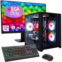 GAMEMAX MegaDeal Infinity Mini BK 2699 Ryzen 7 5700X RTX 5060Ti 16GB 1TB SSD Gaming-PC-Komplettsystem (27", AMD Ryzen 7 5700X, RTX 5060 Ti, 16 GB RAM, 1000 GB SSD, Windows 11 + MSI PRO MP273A Monitor, 69cm (27)