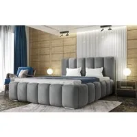 thematys Polsterbett mit Bettkasten & Lattenrost Stauraumbett 140, 160, 180, 200x200cm (Cloud Samtstoff Bett mit optionaler 7-Zonen Taschenfederkernmatratze)