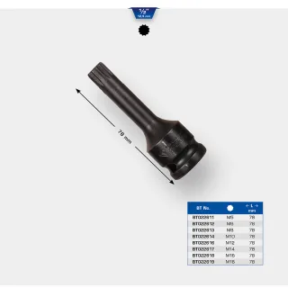 Brilliant Tools 1/2" Kraft-Bit-Stecknuss XZN - BT022619