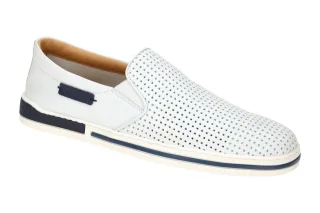 Galizio Torresi Herrensportliche Slipper 440810A wei? + blau (bianco / blu) E...