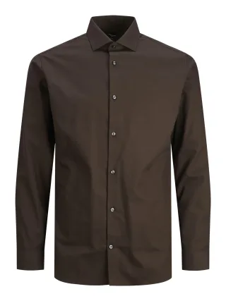 JACK&JONES - JPRPARKER SHIRT L/S NOOS Braun - Gr. - S
