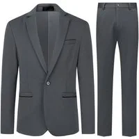 Allthemen Anzug (2 tlg) Slim Fit Hochzeitsanzug mit elastischer Faser