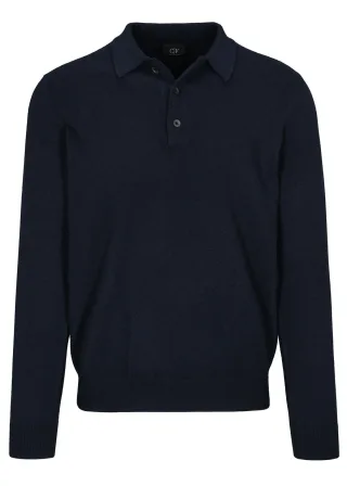 COMMANDER Finest Clothing - Polo-Pullover, uni dark navy - Gr. - L