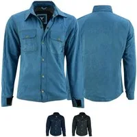 BULLDT Motorradjacke BLD1202 (mit Protektoren) Motorradhemd Jeansjacke Hemd Futter aus Aramid-Kevlar-Fasern