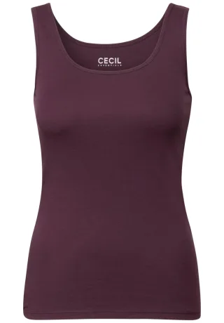 Cecil - Basic Top lila - Gr. - L