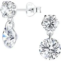 ALEXANDER YORK Paar Ohrstecker SPARKLING ZIRKONIA, 2-tlg., 925 Sterling Silber