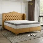 Polsterbett Doppelbett PELAGIO Stoff Whisper Amber 140x200cm inkl. Matratze