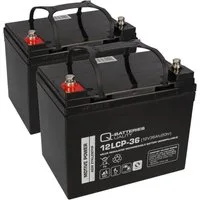 Akkuman.de 2x 12V 36Ah AGM BLEI AKKU-SATZ für ELEKTRO-ROLLSTUHL Elektromobil Elektromobil-Akku