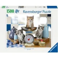 Ravensburger Puzzle Kätzchen in der Küche, 1500 Puzzleteile, Made in Germany