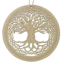 Saraswati Hängedekoration Mobile/Ornament "Baum des Lebens" Holz gelasert 10cm