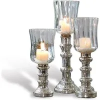 Mirabeau Windlicht Windlicht 3er Set Fréjeville klar/silber (3er Set, 3er Set)