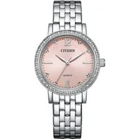 Citizen Quarzuhr EL3100-55W, Armbanduhr, Damenuhr, Edelstahlarmband, analog