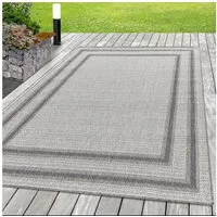 SIMPEX24 Outdoorteppich Bordüre Design, Läufer, Höhe: 7 mm, Outdoor Teppich Bordüre Design Wetterfest für Terrasse Balkon Küche