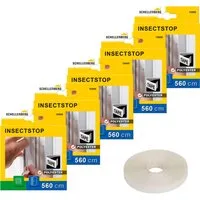 SCHELLENBERG Klett-Klebeband Insektenschutzzubehör, Befestigungsband für Polyester-Fliegengitter (Packung, 5-St) semi-transparent, 5,6 m, in unterschiedlichen Sets erhältlich