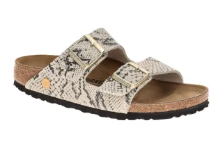 Birkenstock 1033065 BS Arizona Damen Pantoletten Grau Oyster mit Anatomischem...