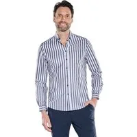 ENGBERS GERMANY Langarmhemd Herren Gestreiftes Langarmhemd, Marineblau