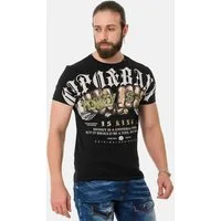 Cipo & Baxx T-Shirt T-Shirt mit Rundhals-Ausschnitt