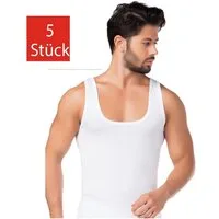 DDOnlineShop Unterhemd 5er Sparset Tank-Top für Herren, Weiß 100% Baumwolle (Spar-Set, 5-St., 5er-Pack) Premium Qualität aus 100% Baumwolle