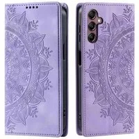 CoverKingz Handyhülle Hülle für Samsung Galaxy A56 Handyhülle Flip Case Cover Tasche Etui 17,0 cm (6,7 Zoll), Klapphülle Schutzhülle mit Kartenfach Schutztasche Motiv Mandala