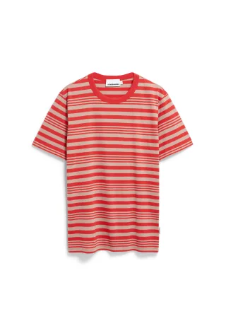 Armedangels - MAARKOS BOLD STRIPES cinnamon dust-coral blush - Gr. - S
